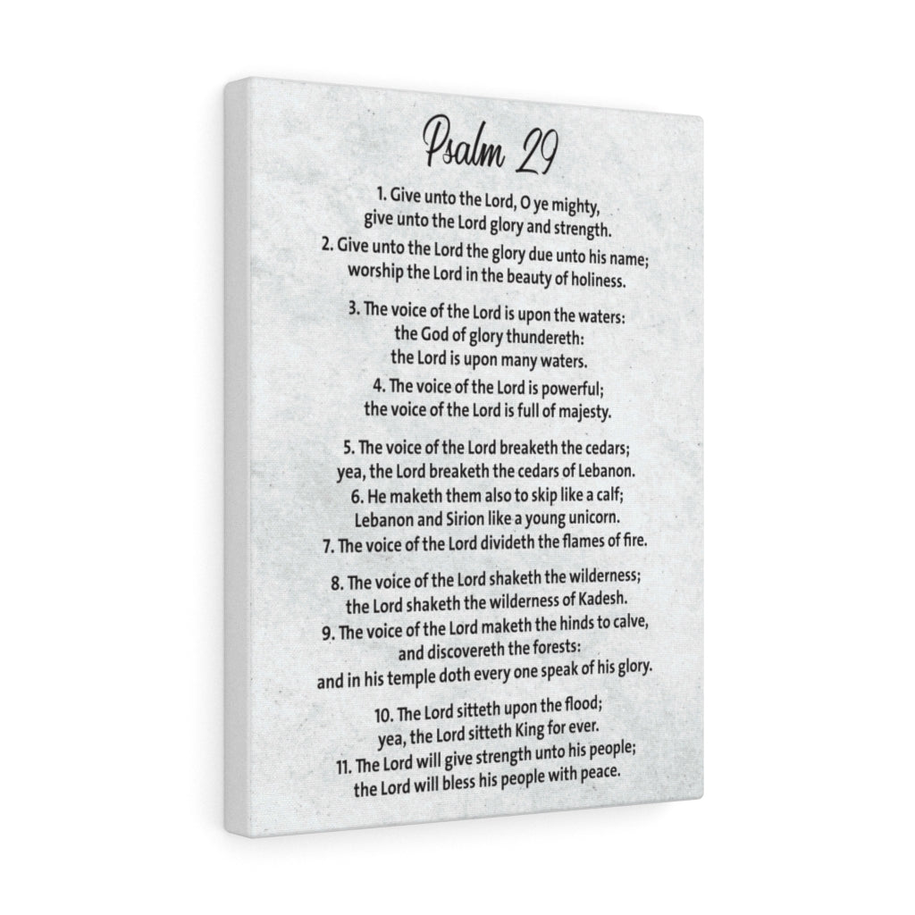 Scripture Walls His Voice Does Wonders Psalm 29 Bible Verse Canvas Christian Wall Art Ready to Hang Unframed-Express Your Love Gifts