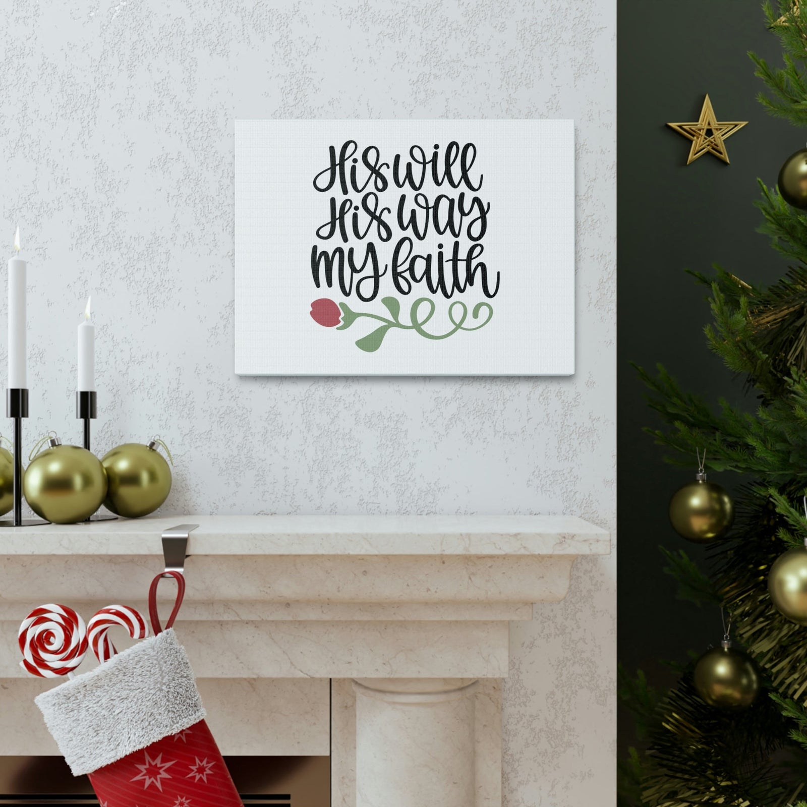 Scripture Walls His Will His Way My Faith Jeremiah 29:11 Christian Wall Art Bible Verse Print Ready to Hang Unframed-Express Your Love Gifts