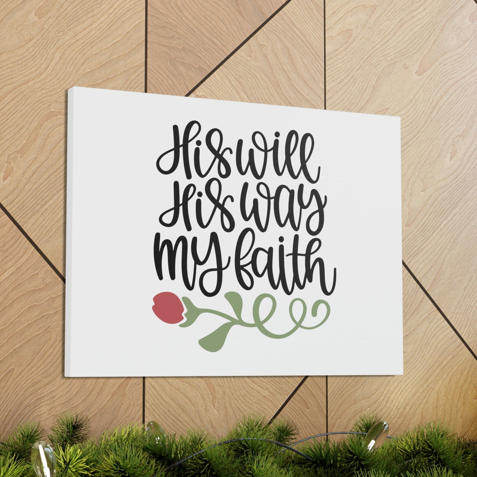 Scripture Walls His Will His Way My Faith Jeremiah 29:11 Christian Wall Art Bible Verse Print Ready to Hang Unframed-Express Your Love Gifts