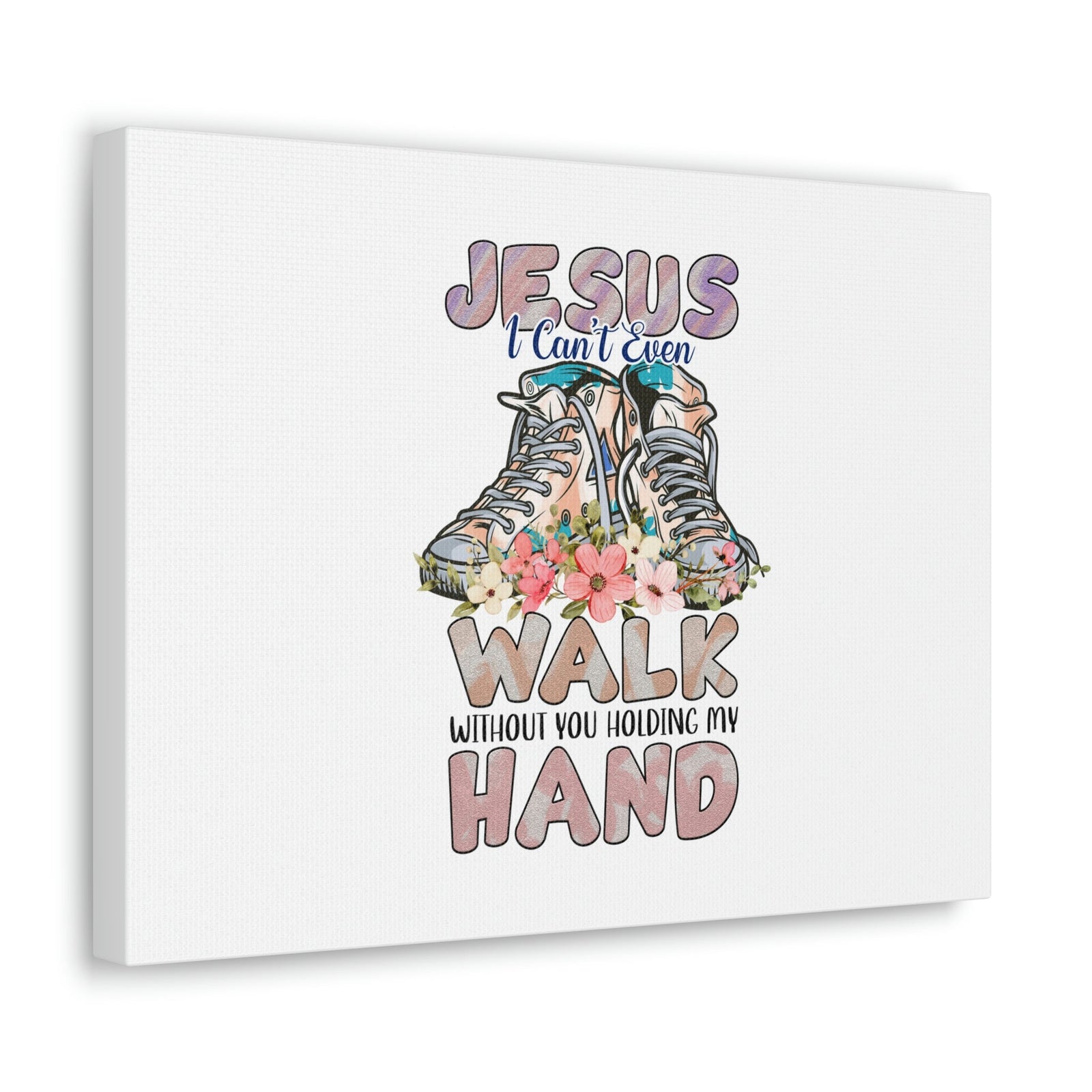 Scripture Walls Holding My Hand John 14:6 Flower Sneakers Christian Wall Art Bible Verse Print Ready to Hang Unframed-Express Your Love Gifts
