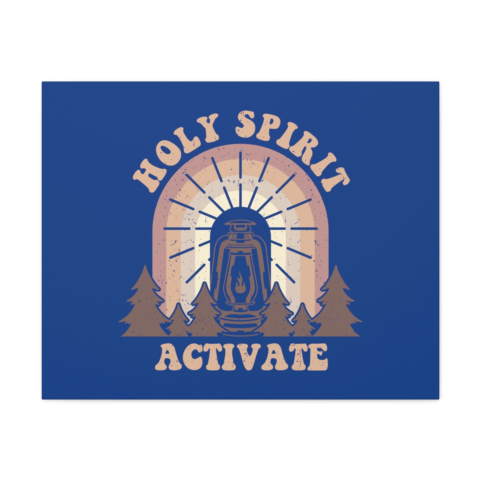 Scripture Walls Holy Spirit Activate Acts 2:38 Blue Christian Wall Art Bible Verse Print Ready to Hang Unframed-Express Your Love Gifts