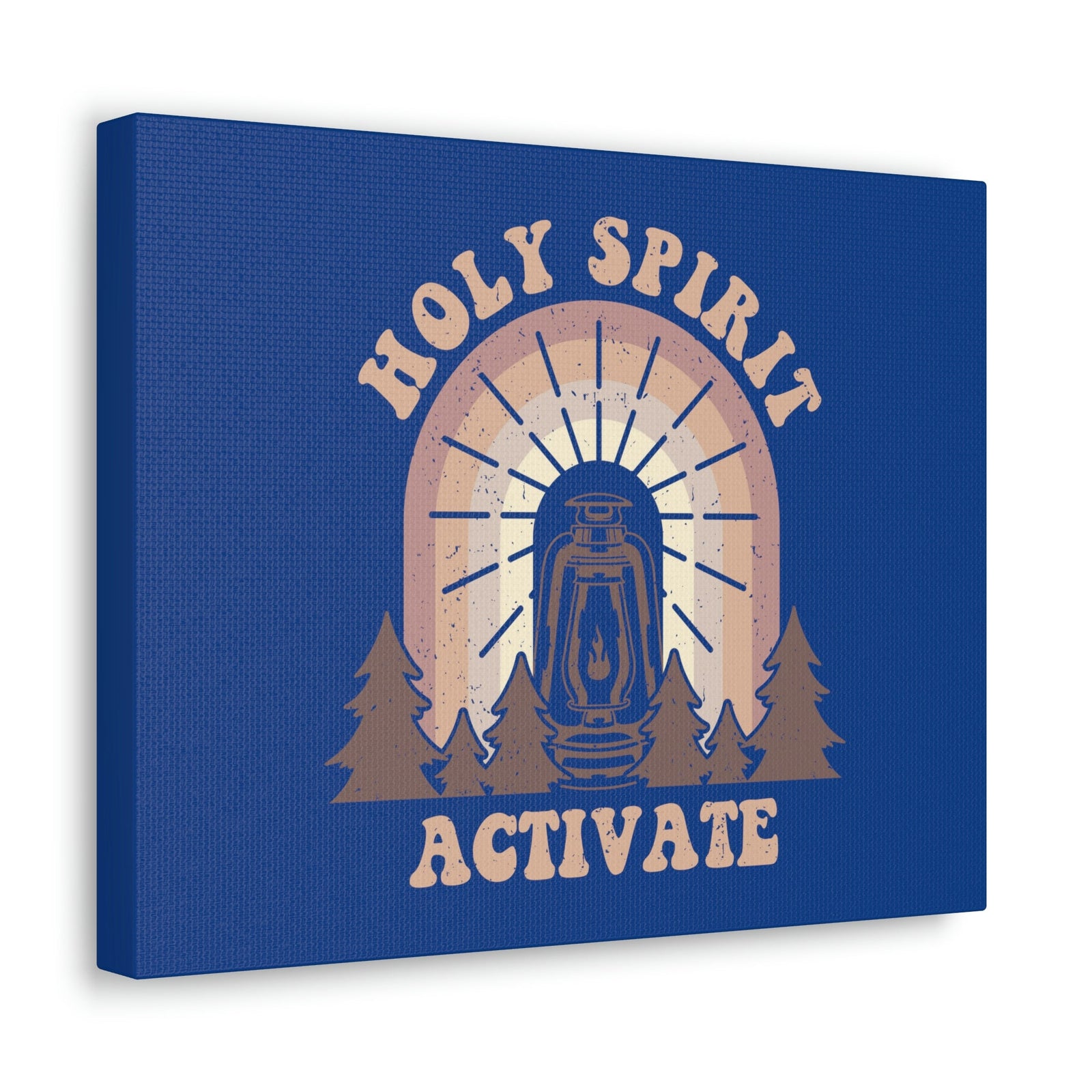 Scripture Walls Holy Spirit Activate Acts 2:38 Blue Christian Wall Art Bible Verse Print Ready to Hang Unframed-Express Your Love Gifts