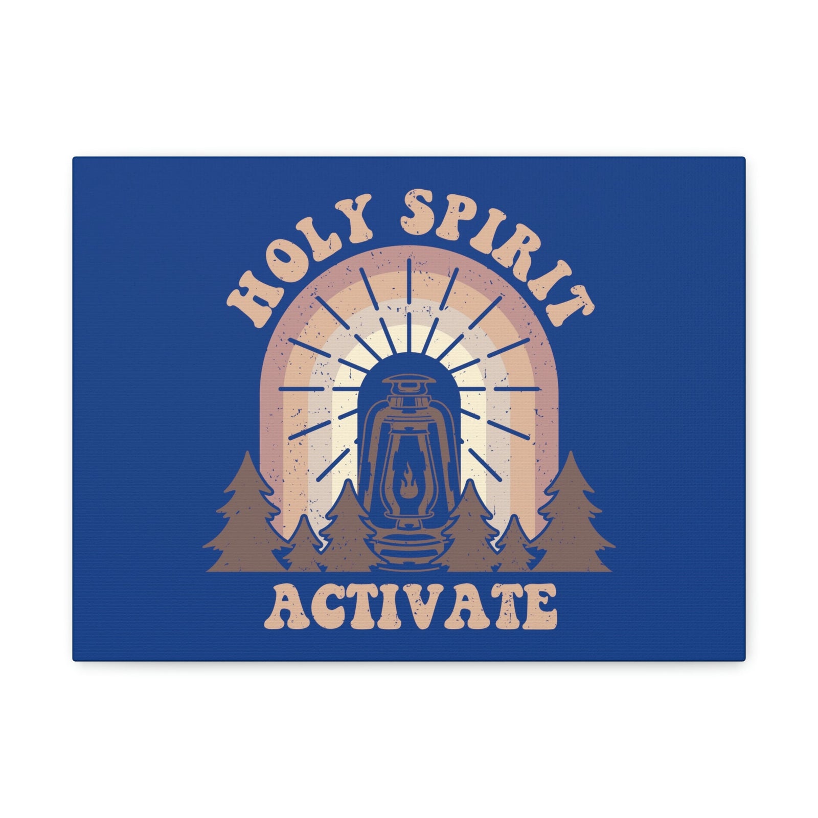 Scripture Walls Holy Spirit Activate Acts 2:38 Blue Christian Wall Art Bible Verse Print Ready to Hang Unframed-Express Your Love Gifts