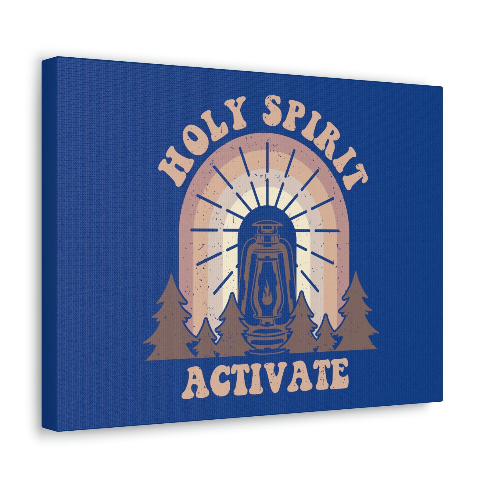 Scripture Walls Holy Spirit Activate Acts 2:38 Blue Christian Wall Art Bible Verse Print Ready to Hang Unframed-Express Your Love Gifts