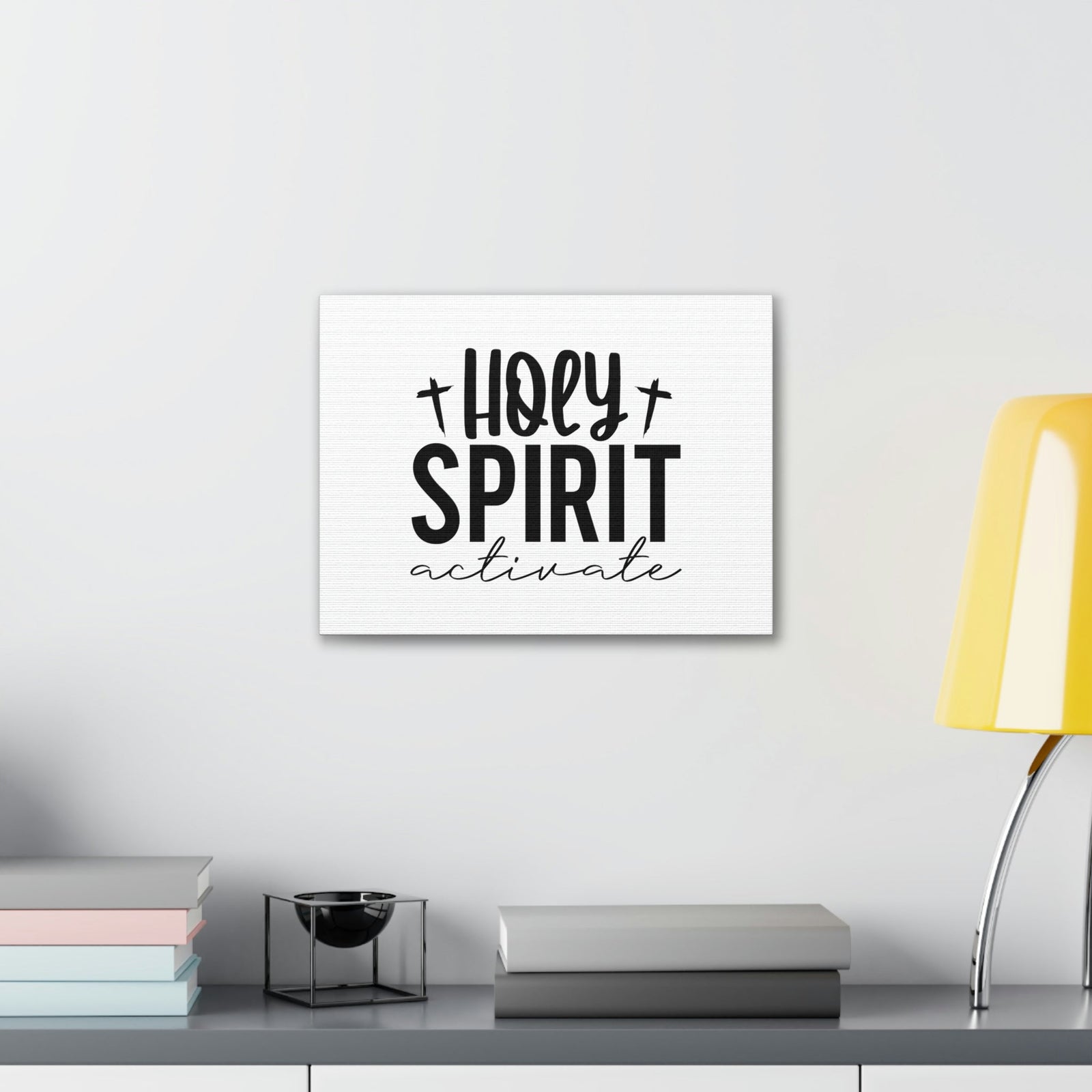 Scripture Walls Holy Spirit Activate Acts 2:38 Two Cross Christian Wall Art Bible Verse Print Ready to Hang Unframed-Express Your Love Gifts