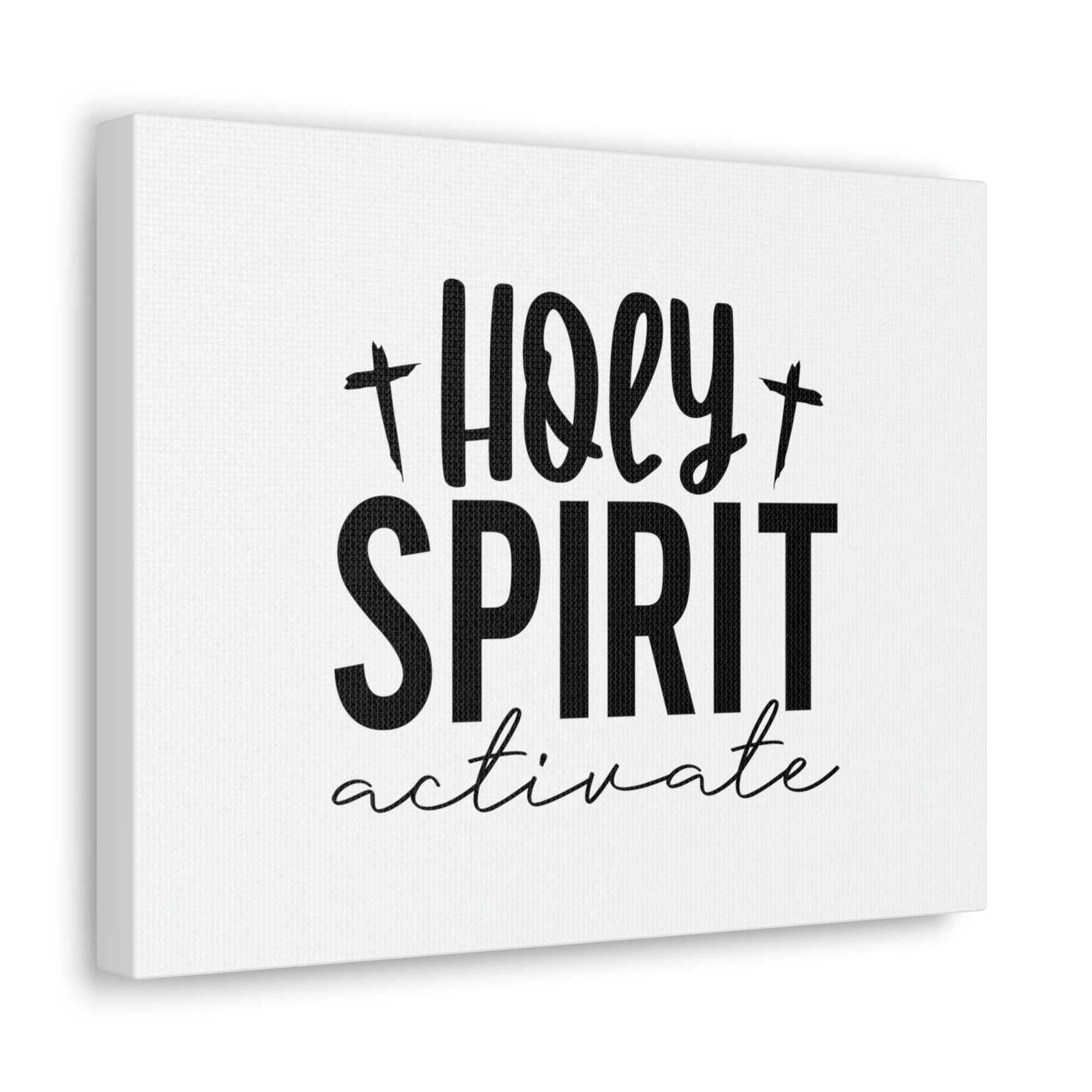 Scripture Walls Holy Spirit Activate Acts 2:38 Two Cross Christian Wall Art Bible Verse Print Ready to Hang Unframed-Express Your Love Gifts