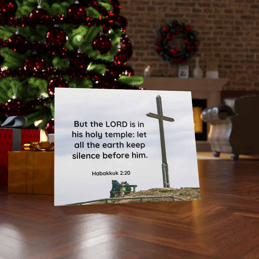 Scripture Walls Holy Temple Habakkuk 2:20 Bible Verse Canvas Christian Wall Art Ready to Hang Unframed-Express Your Love Gifts