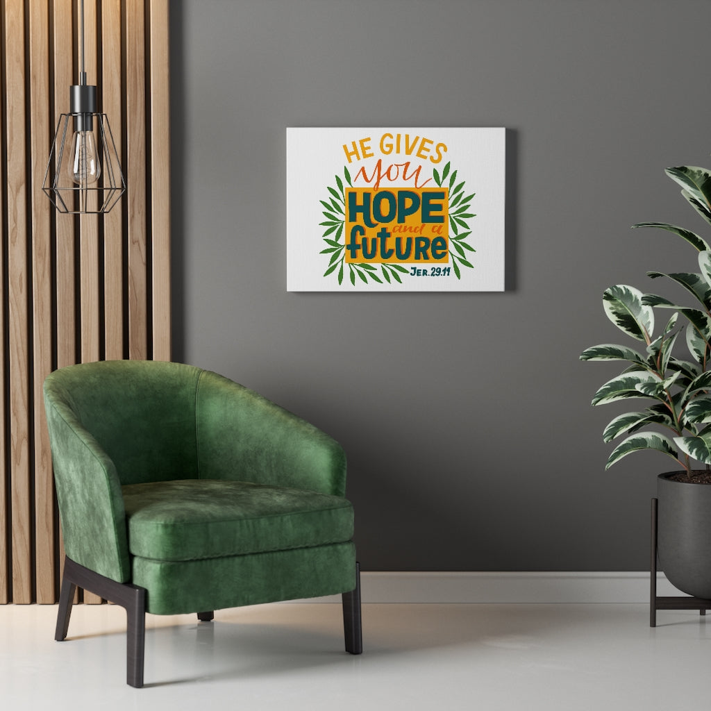 Scripture Walls Hope And A Future Jer 29:11 Bible Verse Canvas Christian Wall Art Ready to Hang Unframed-Express Your Love Gifts