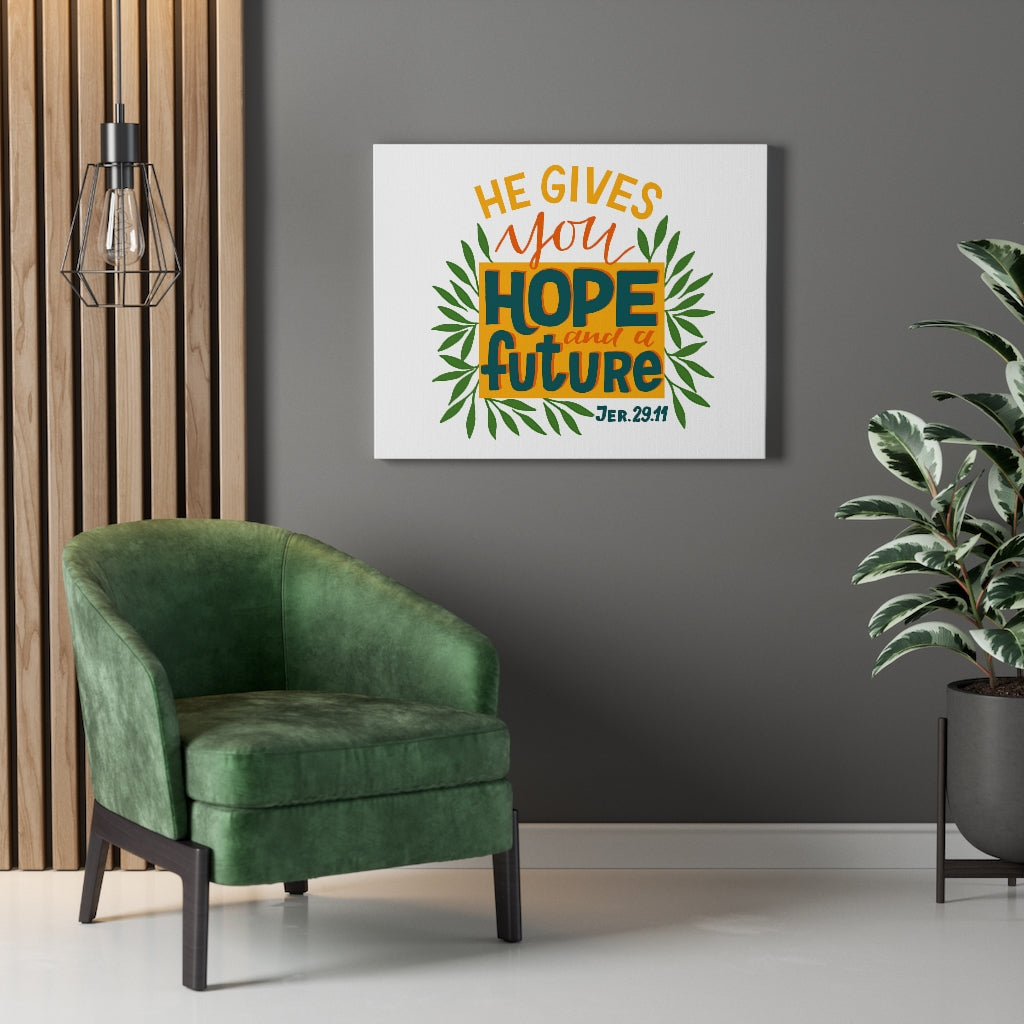 Scripture Walls Hope And A Future Jer 29:11 Bible Verse Canvas Christian Wall Art Ready to Hang Unframed-Express Your Love Gifts