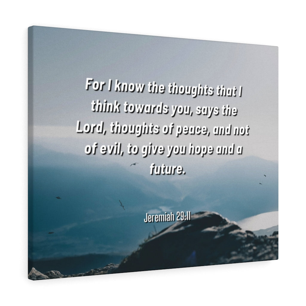Scripture Walls Hope And A Future Jeremiah 29:11 Bible Verse Canvas Christian Wall Art Ready to Hang Unframed-Express Your Love Gifts