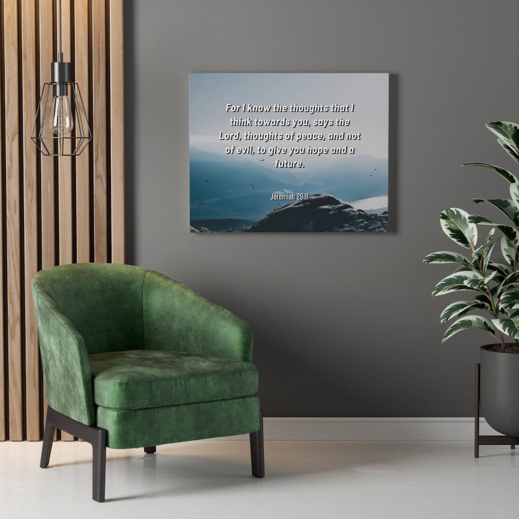 Scripture Walls Hope And A Future Jeremiah 29:11 Bible Verse Canvas Christian Wall Art Ready to Hang Unframed-Express Your Love Gifts