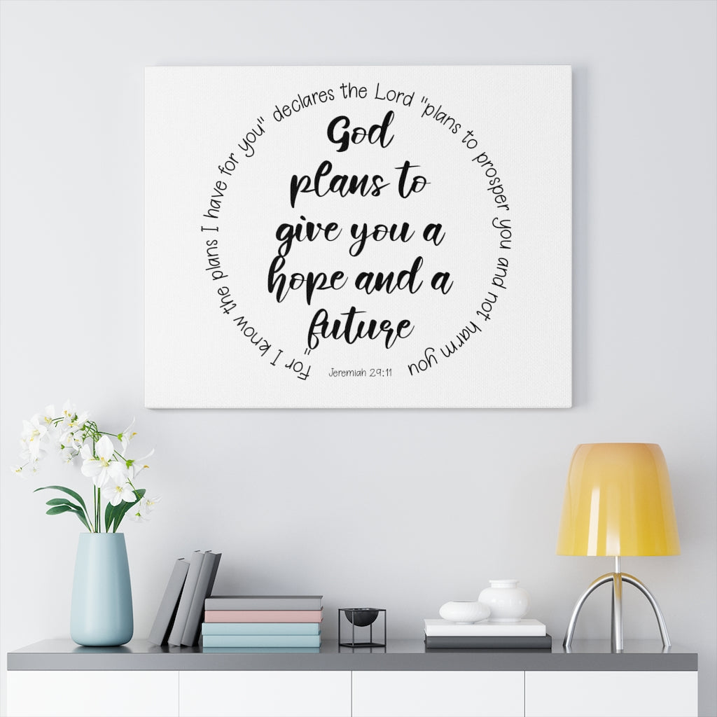 Scripture Walls Hope And A Future Jeremiah 29:11 Bible Verse Canvas Christian Wall Art Ready to Hang Unframed-Express Your Love Gifts