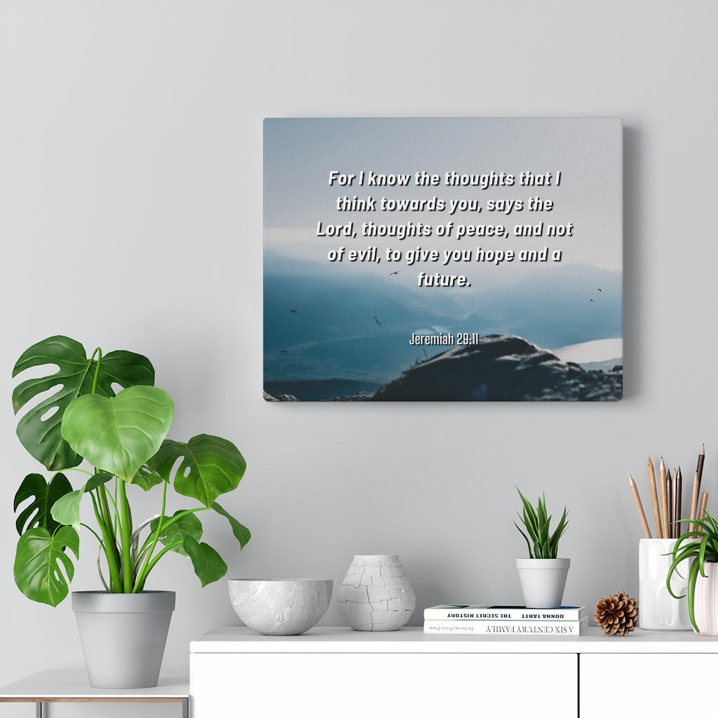 Scripture Walls Hope And A Future Jeremiah 29:11 Bible Verse Canvas Christian Wall Art Ready to Hang Unframed-Express Your Love Gifts
