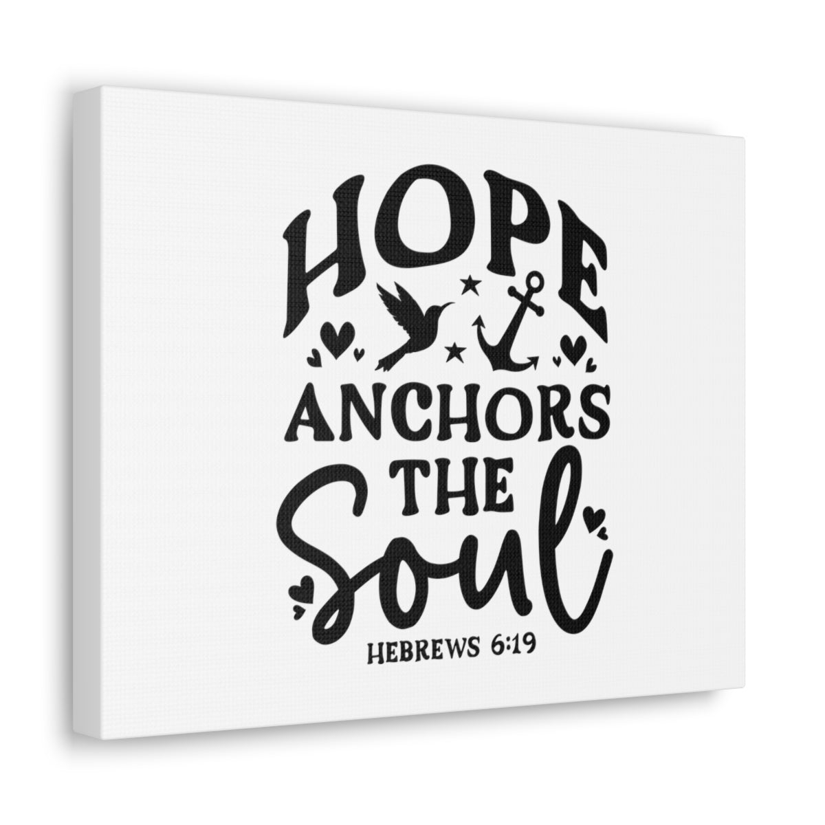Scripture Walls Hope Hebrews 6:19 Star Bird Bible Verse Canvas Christian Wall Art Ready to Hang Unframed-Express Your Love Gifts