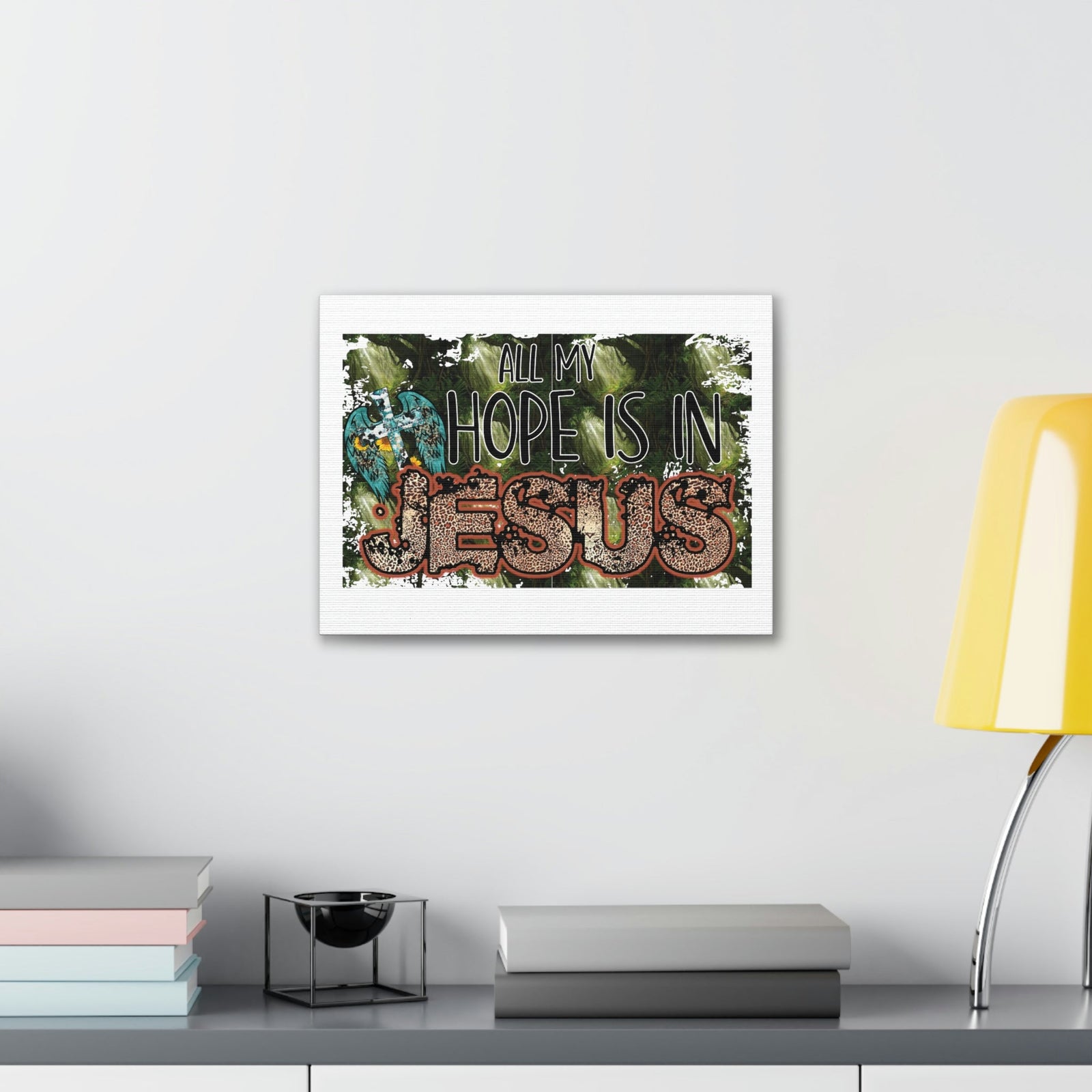 Scripture Walls Hope Is In Jesus Colossians 1:27 Green Christian Wall Art Bible Verse Print Ready to Hang Unframed-Express Your Love Gifts