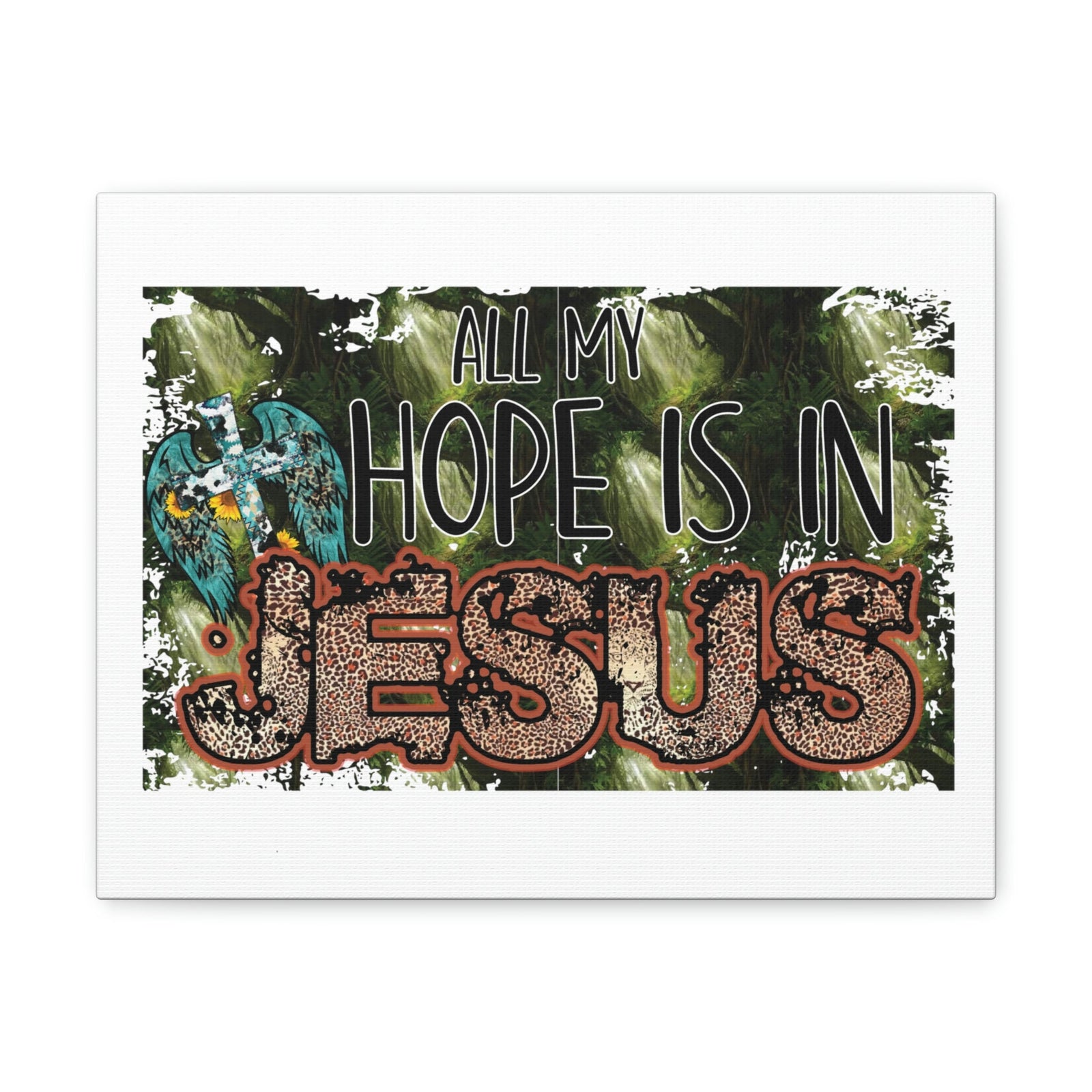 Scripture Walls Hope Is In Jesus Colossians 1:27 Green Christian Wall Art Bible Verse Print Ready to Hang Unframed-Express Your Love Gifts