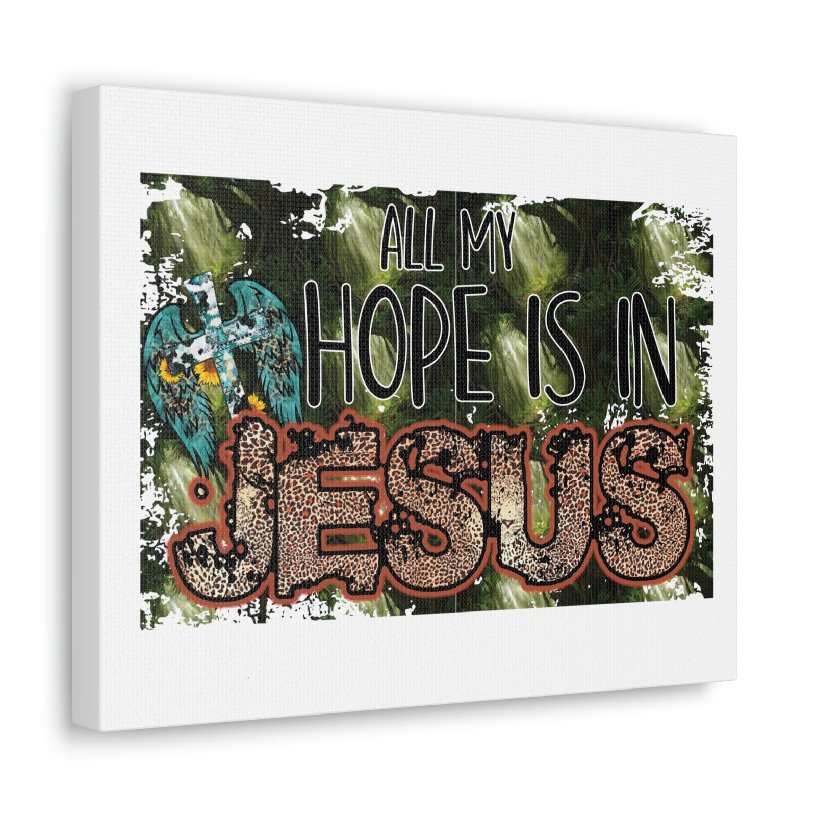 Scripture Walls Hope Is In Jesus Colossians 1:27 Green Christian Wall Art Bible Verse Print Ready to Hang Unframed-Express Your Love Gifts