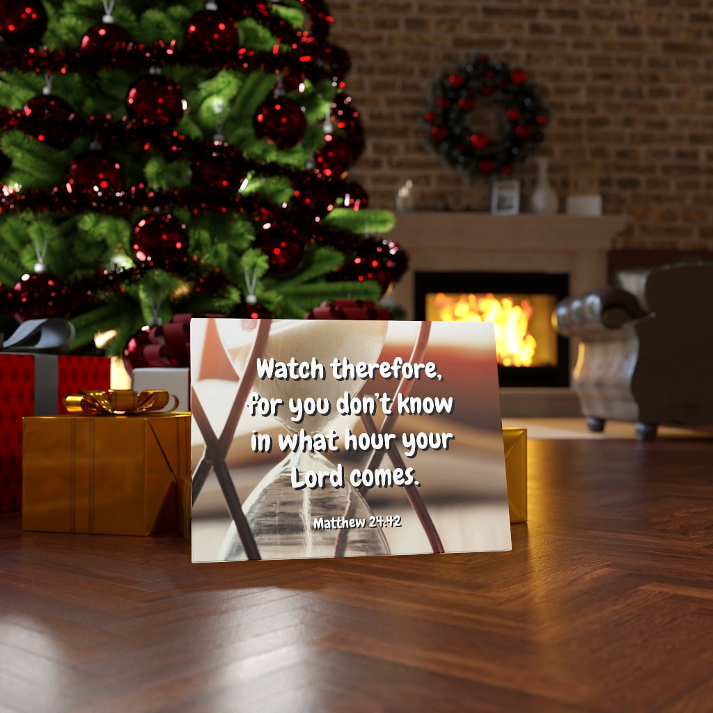 Scripture Walls Hour Matthew 24:42 Bible Verse Canvas Christian Wall Art Ready to Hang Unframed-Express Your Love Gifts