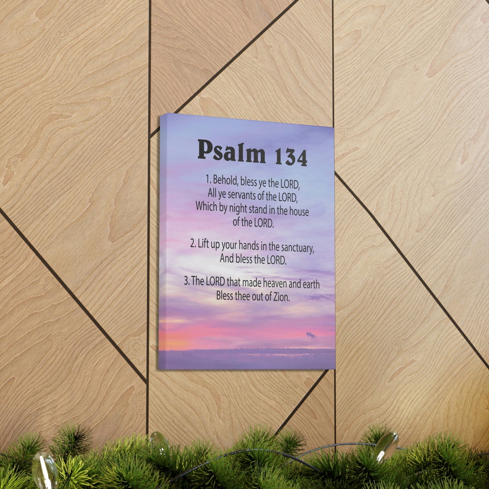 Scripture Walls House of The Lord Psalm 134:3 Bible Verse Canvas Christian Wall Art Ready to Hang Unframed-Express Your Love Gifts