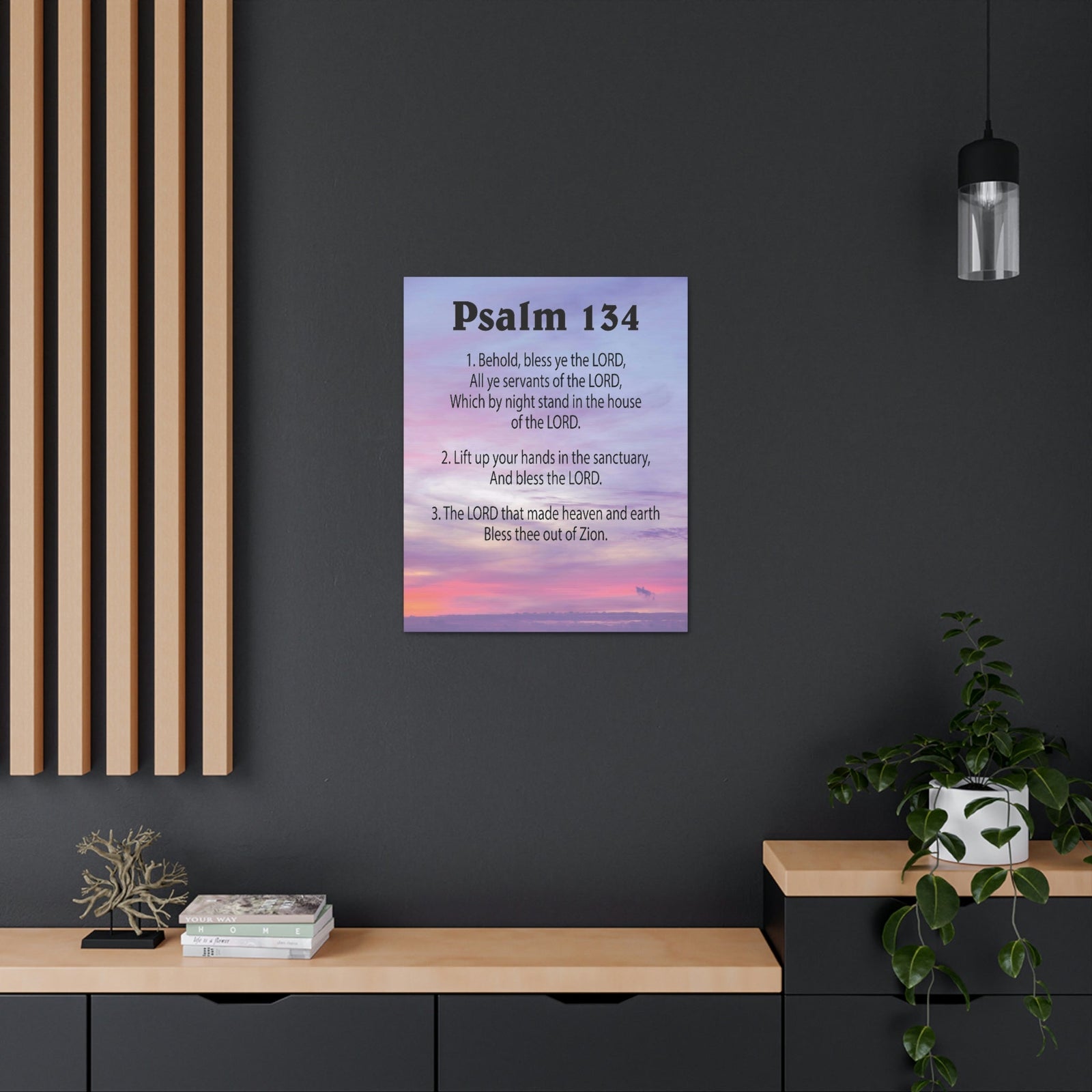 Scripture Walls House of The Lord Psalm 134:3 Bible Verse Canvas Christian Wall Art Ready to Hang Unframed-Express Your Love Gifts