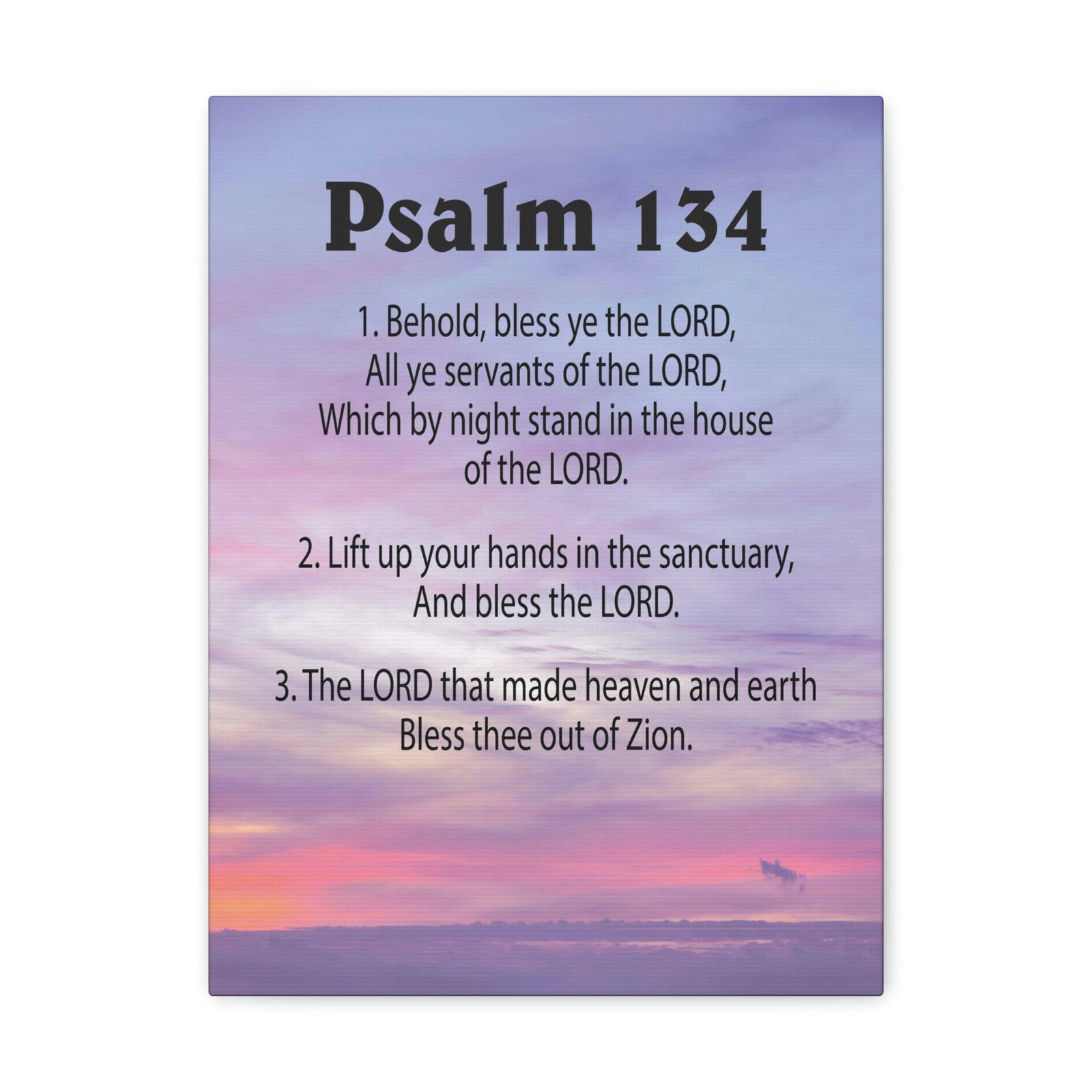 Scripture Walls House of The Lord Psalm 134:3 Bible Verse Canvas Christian Wall Art Ready to Hang Unframed-Express Your Love Gifts