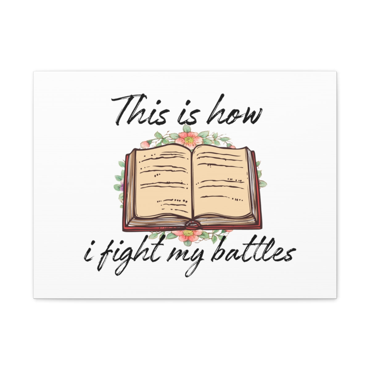 Scripture Walls How I Fight My Battles Deuteronomy 20:4 Book Christian Wall Art Bible Verse Print Ready to Hang Unframed-Express Your Love Gifts