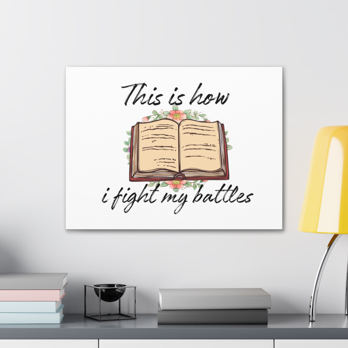Scripture Walls How I Fight My Battles Deuteronomy 20:4 Book Christian Wall Art Bible Verse Print Ready to Hang Unframed-Express Your Love Gifts