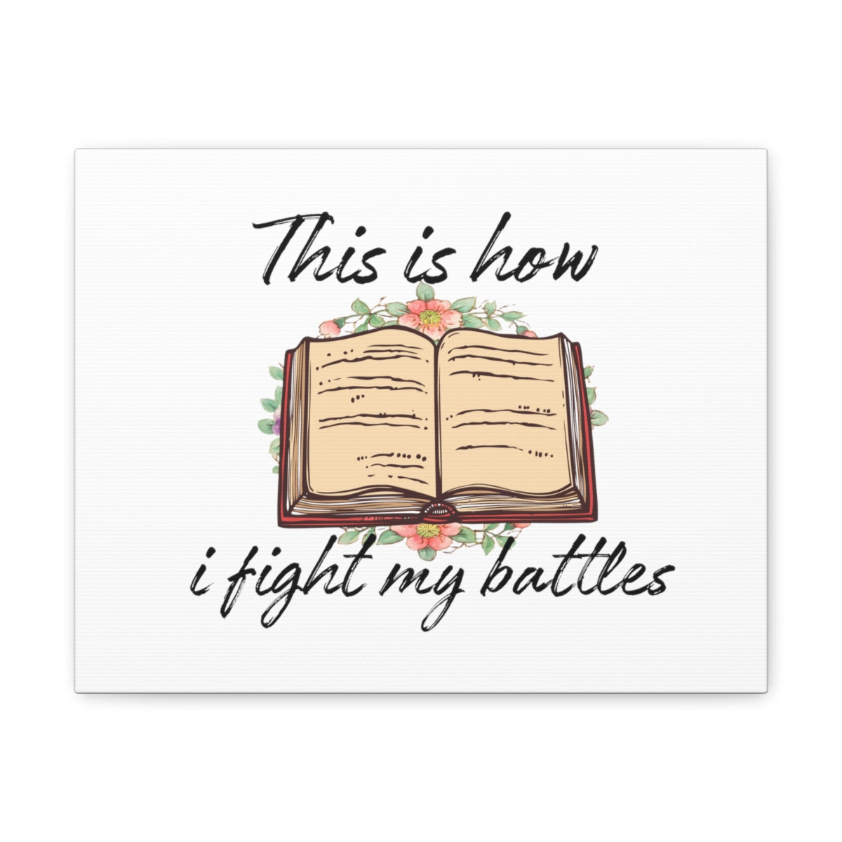 Scripture Walls How I Fight My Battles Deuteronomy 20:4 Book Christian Wall Art Bible Verse Print Ready to Hang Unframed-Express Your Love Gifts