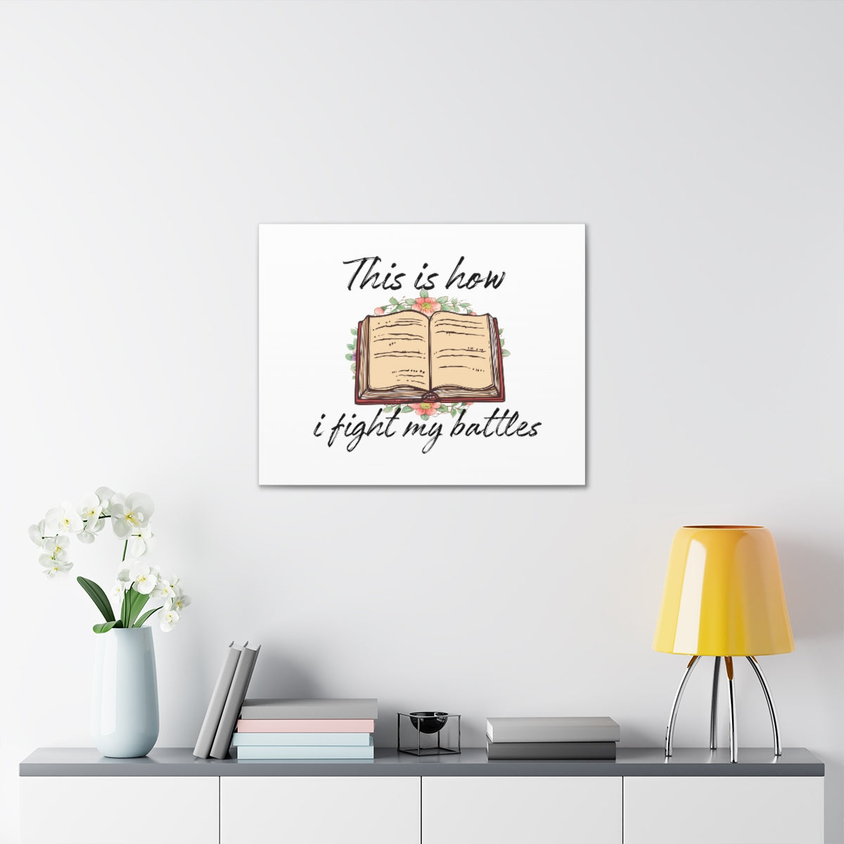 Scripture Walls How I Fight My Battles Deuteronomy 20:4 Book Christian Wall Art Bible Verse Print Ready to Hang Unframed-Express Your Love Gifts