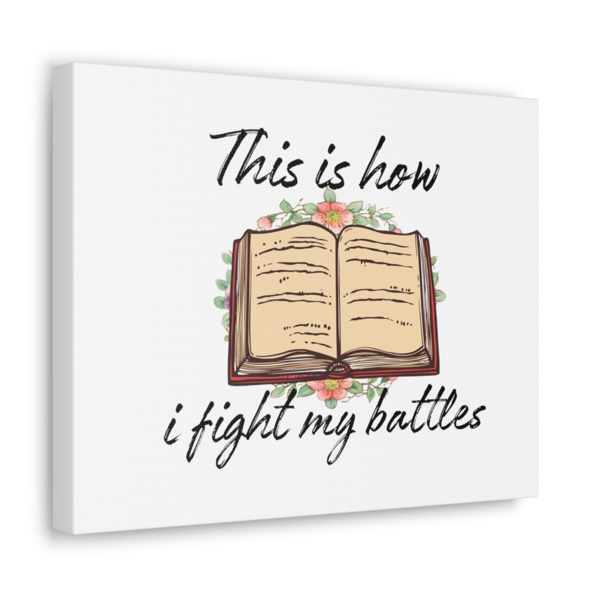 Scripture Walls How I Fight My Battles Deuteronomy 20:4 Book Christian Wall Art Bible Verse Print Ready to Hang Unframed-Express Your Love Gifts