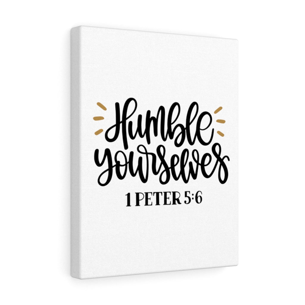Scripture Walls Humble 1 Peter 5:6 Bible Verse Canvas Christian Wall Art Ready to Hang Unframed-Express Your Love Gifts