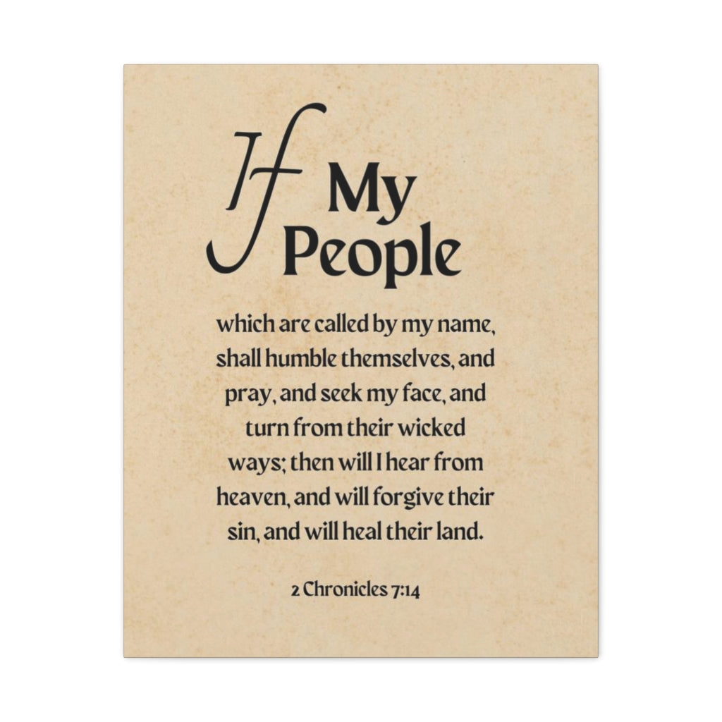 Scripture Walls Humble Themselves 2 Chronicles 7:14 Bible Verse Canvas Christian Wall Art Ready to Hang Unframed-Express Your Love Gifts