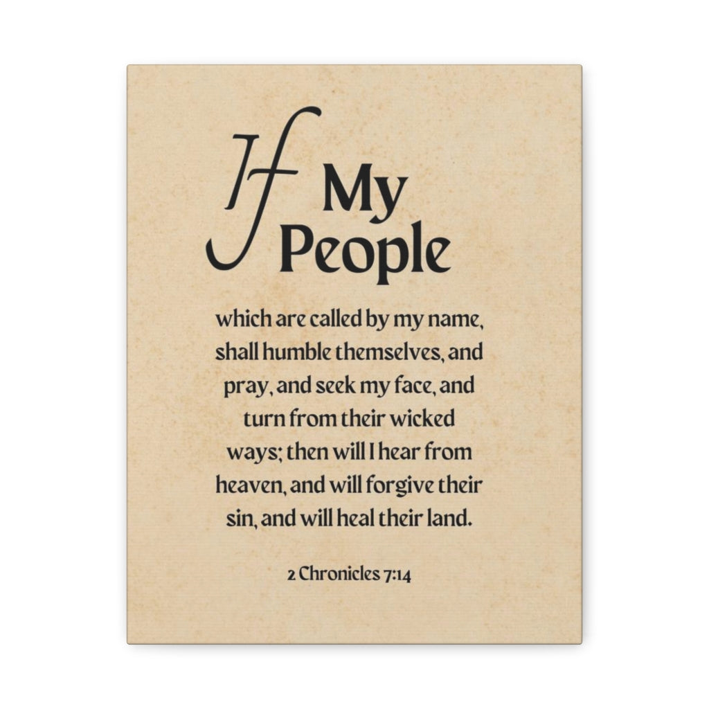 Scripture Walls Humble Themselves 2 Chronicles 7:14 Bible Verse Canvas Christian Wall Art Ready to Hang Unframed-Express Your Love Gifts