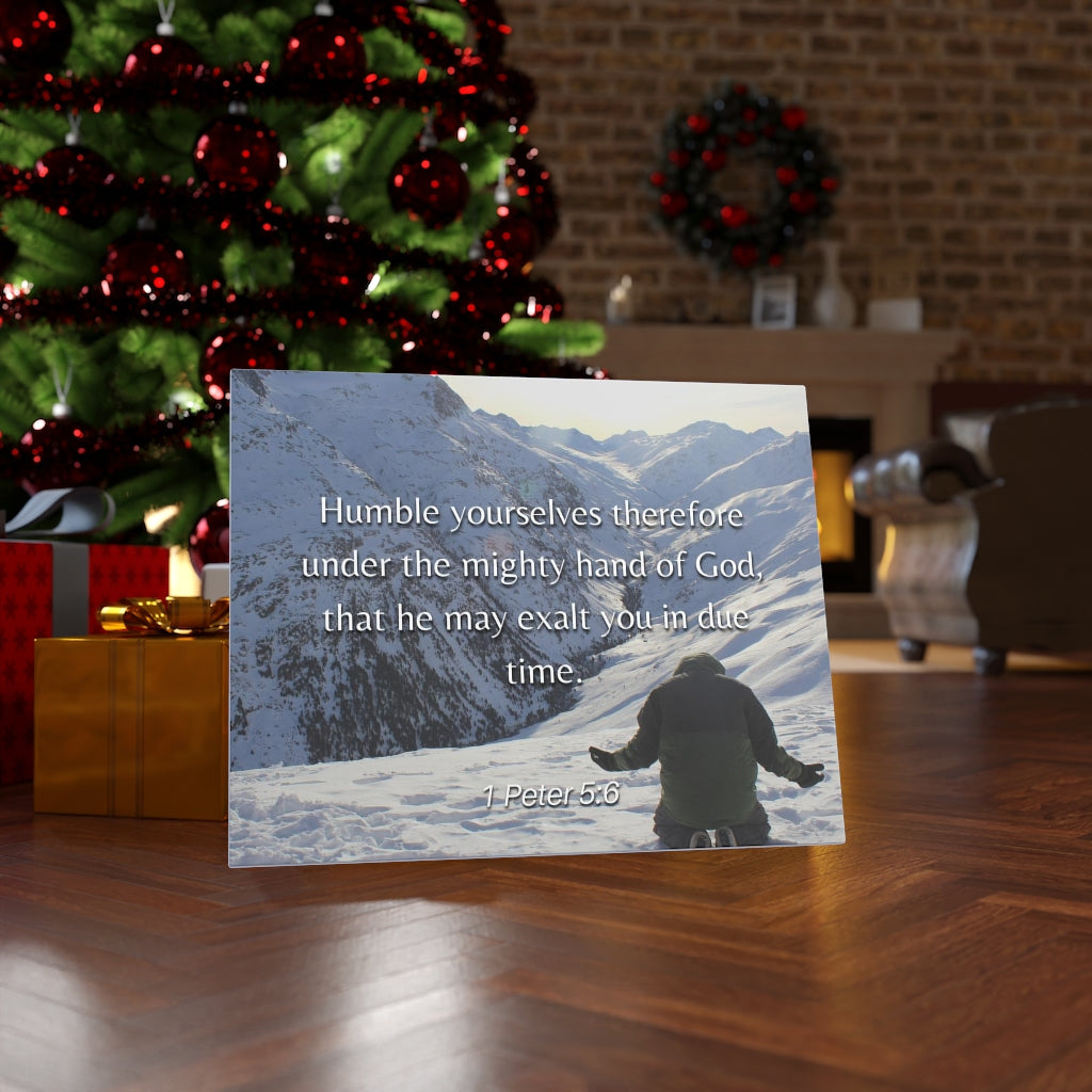 Scripture Walls Humble Yourselves 1 Peter 5:6 Bible Verse Canvas Christian Wall Art Ready to Hang Unframed-Express Your Love Gifts