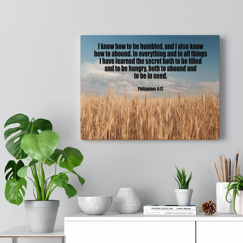 Scripture Walls Humbled and Abound Philippians 4:12 Wall Art Christian Home Decor Unframed-Express Your Love Gifts