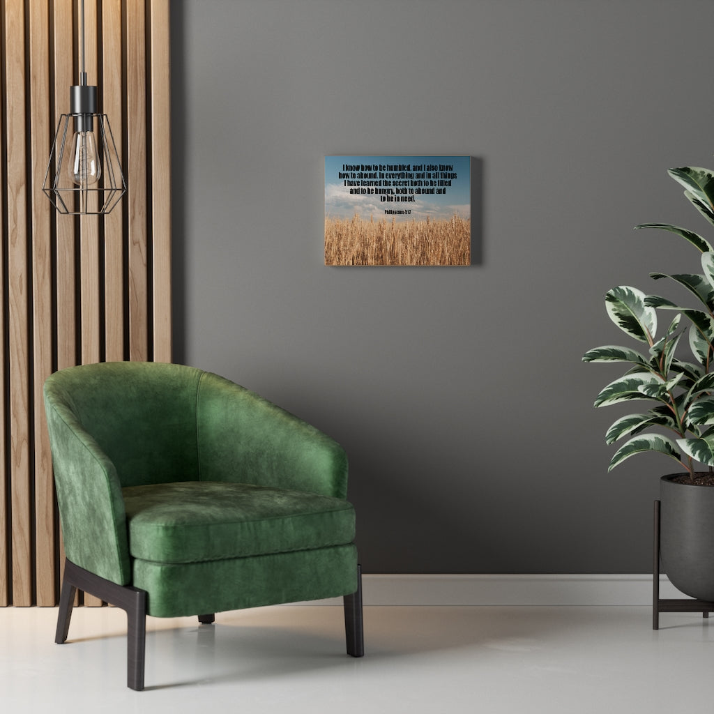 Scripture Walls Humbled and Abound Philippians 4:12 Wall Art Christian Home Decor Unframed-Express Your Love Gifts