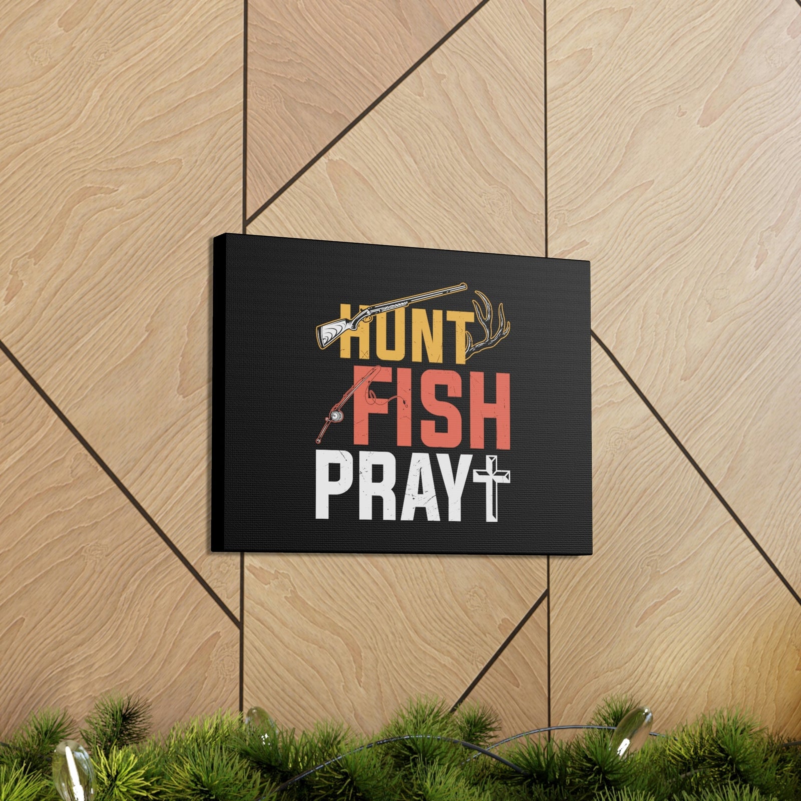 Scripture Walls Hunt, Fish, Pray Jeremiah 16:16 Christian Wall Art Bible Verse Print Ready to Hang Unframed-Express Your Love Gifts