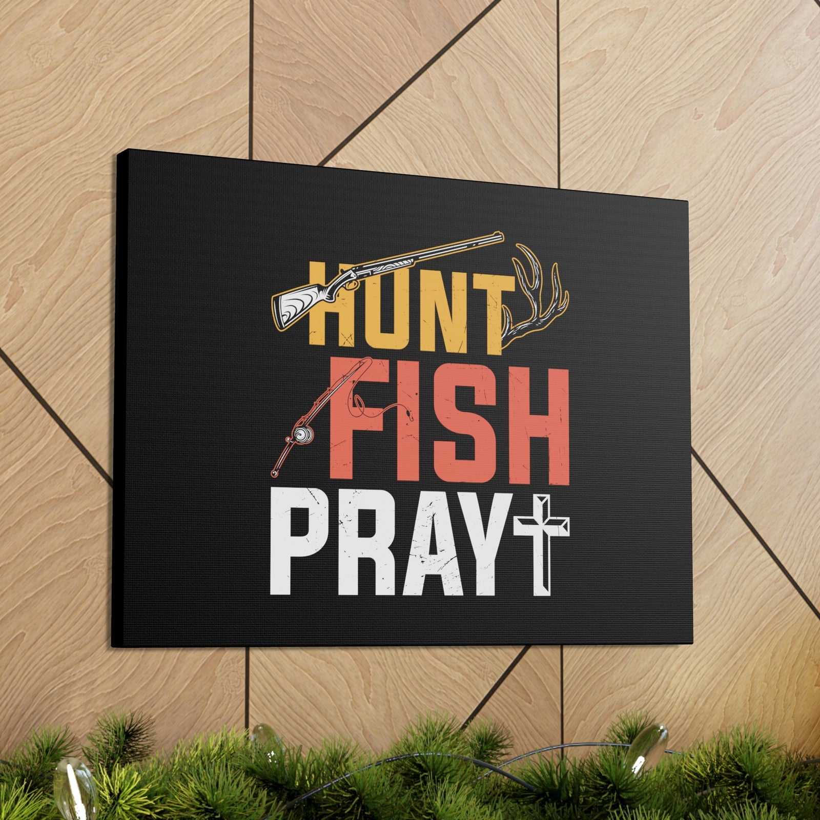 Scripture Walls Hunt, Fish, Pray Jeremiah 16:16 Christian Wall Art Bible Verse Print Ready to Hang Unframed-Express Your Love Gifts