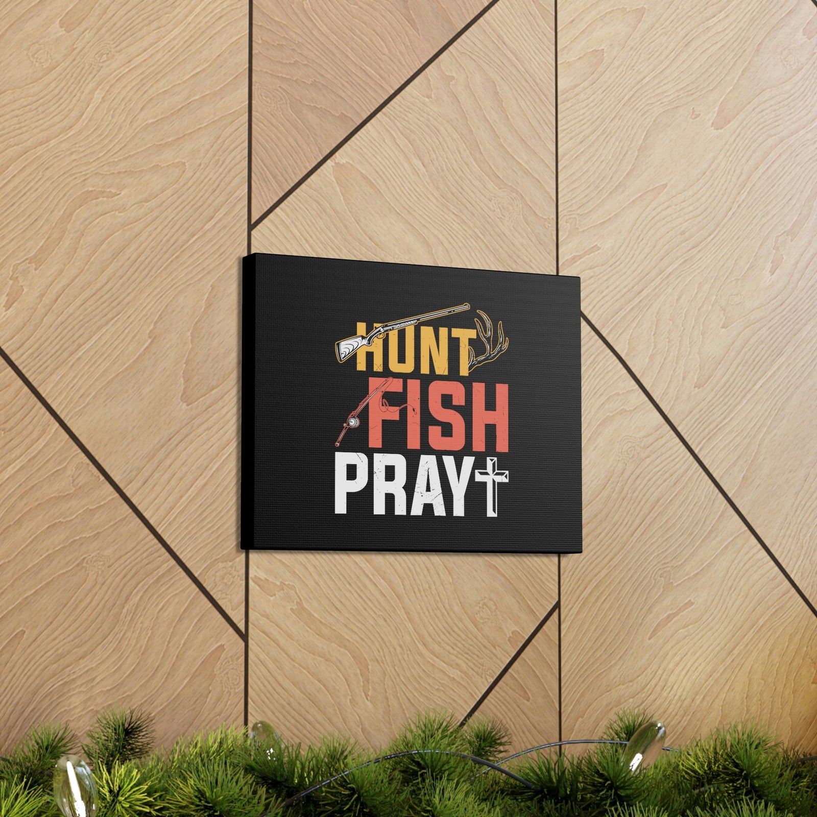 Scripture Walls Hunt, Fish, Pray Jeremiah 16:16 Christian Wall Art Bible Verse Print Ready to Hang Unframed-Express Your Love Gifts