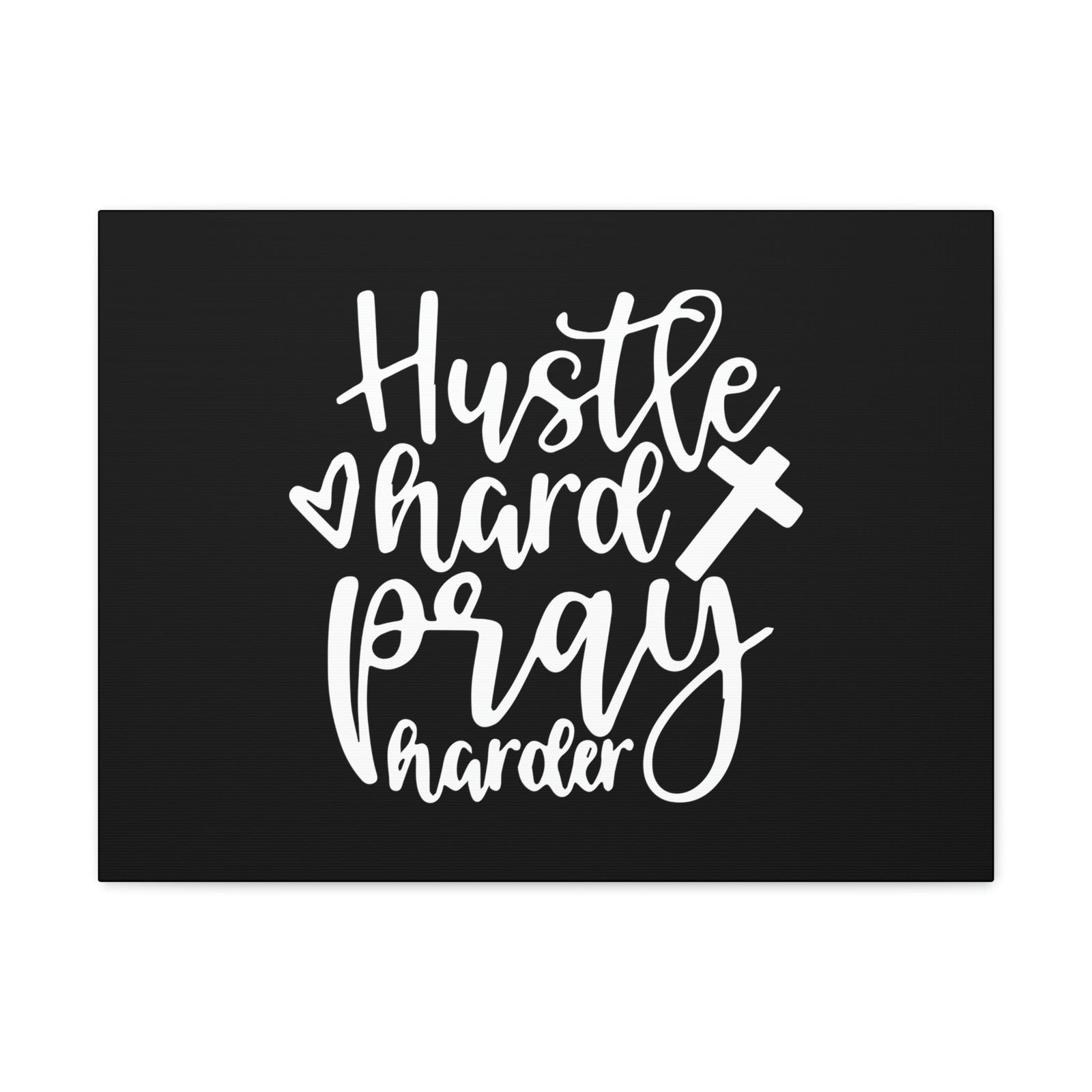 Scripture Walls Hustle Hard Pray Harder James 4:3 Black Christian Wall Art Bible Verse Print Ready to Hang Unframed-Express Your Love Gifts