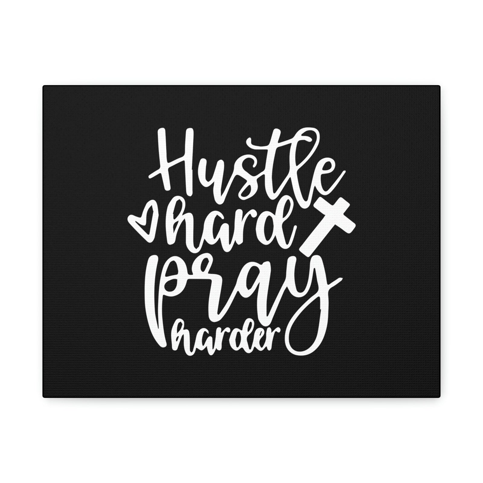 Scripture Walls Hustle Hard Pray Harder James 4:3 Black Christian Wall Art Bible Verse Print Ready to Hang Unframed-Express Your Love Gifts