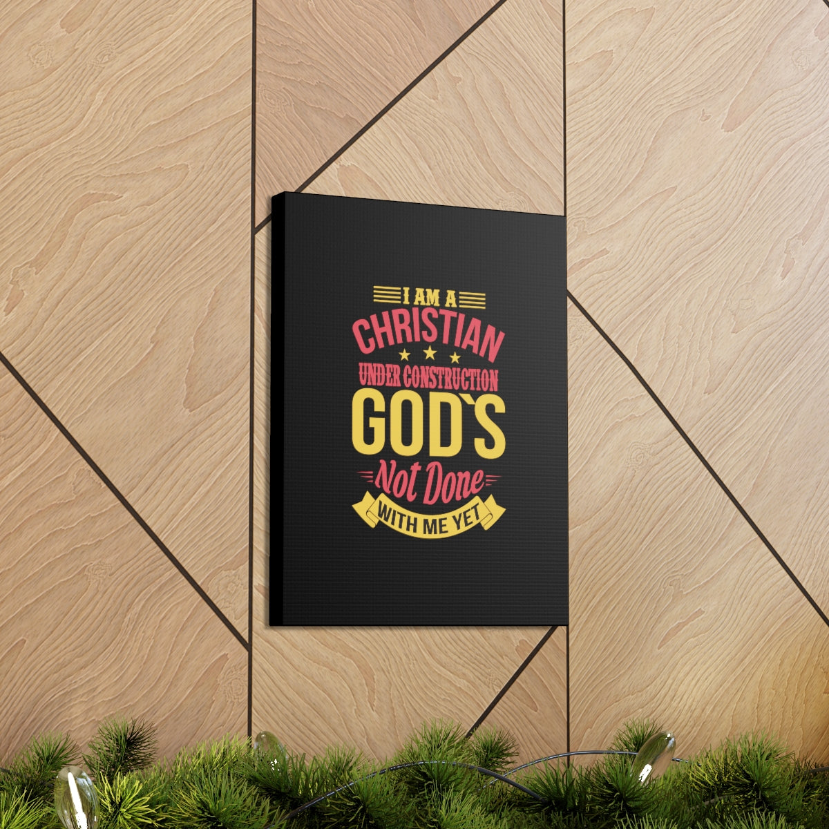 Scripture Walls I Am A Christian Under Construction Philippians 1:6 Christian Wall Art Bible Verse Print Ready to Hang Unframed-Express Your Love Gifts