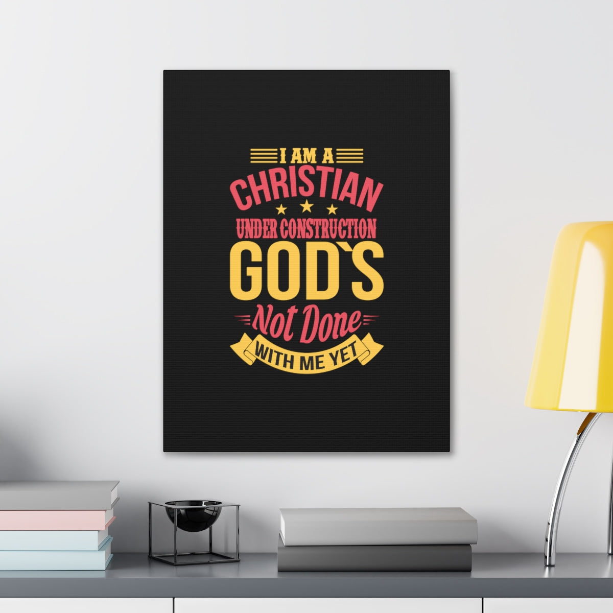 Scripture Walls I Am A Christian Under Construction Philippians 1:6 Christian Wall Art Bible Verse Print Ready to Hang Unframed-Express Your Love Gifts