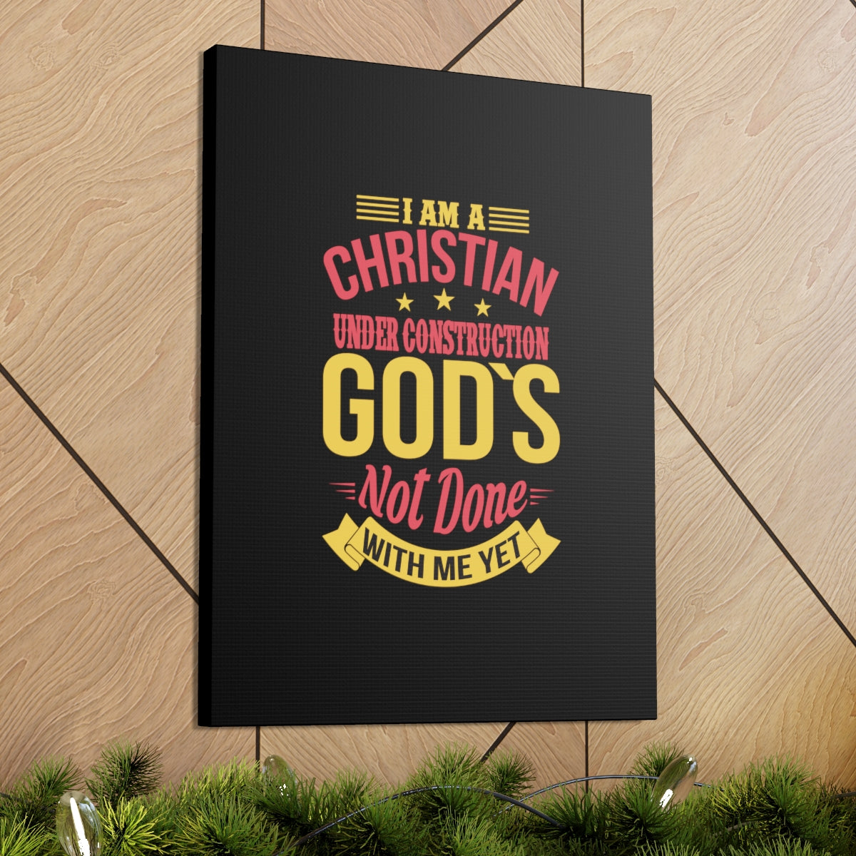 Scripture Walls I Am A Christian Under Construction Philippians 1:6 Christian Wall Art Bible Verse Print Ready to Hang Unframed-Express Your Love Gifts