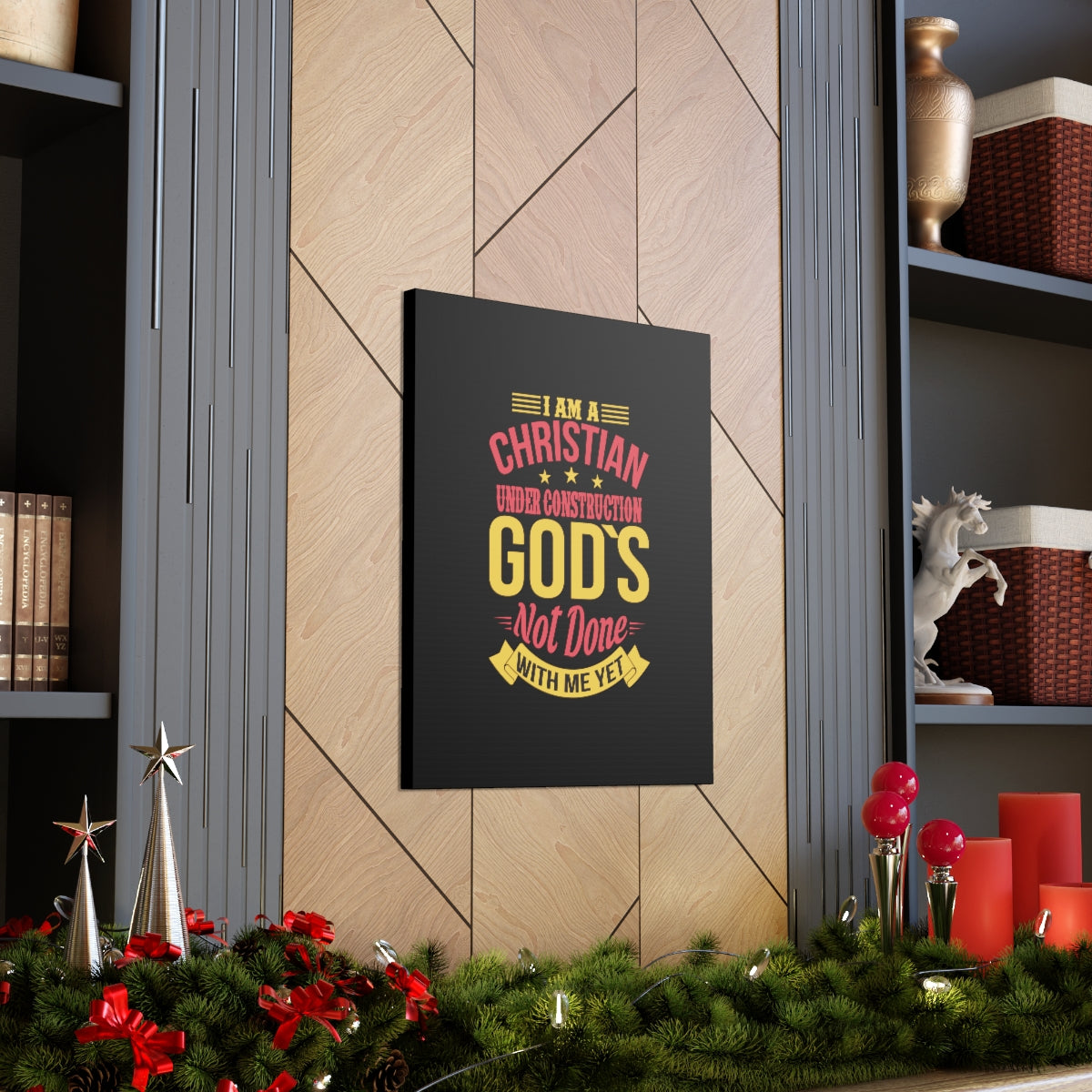 Scripture Walls I Am A Christian Under Construction Philippians 1:6 Christian Wall Art Bible Verse Print Ready to Hang Unframed-Express Your Love Gifts