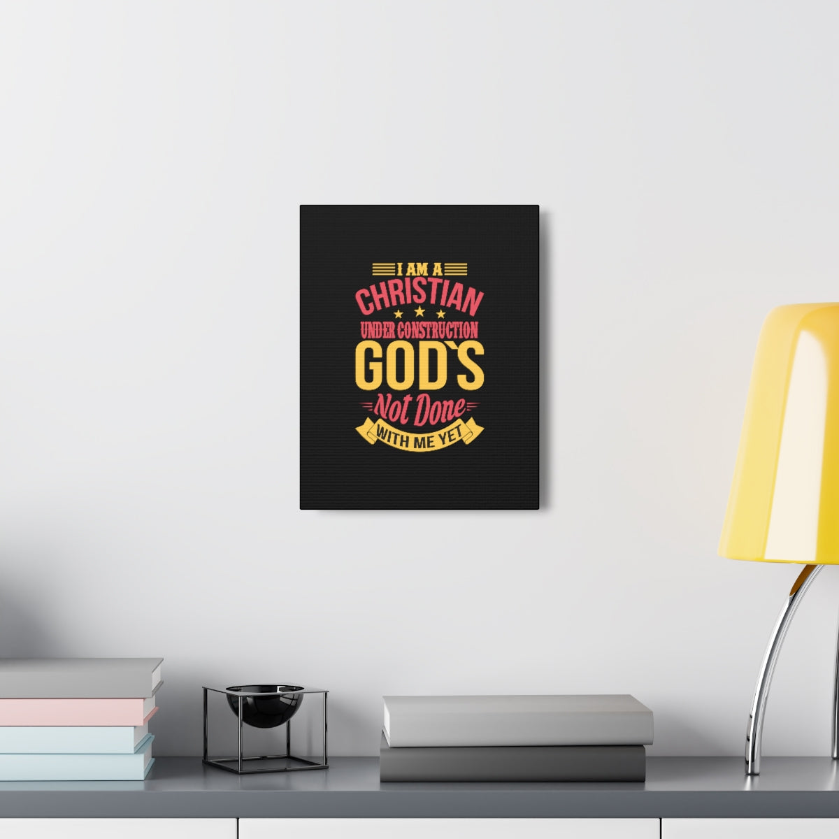 Scripture Walls I Am A Christian Under Construction Philippians 1:6 Christian Wall Art Bible Verse Print Ready to Hang Unframed-Express Your Love Gifts