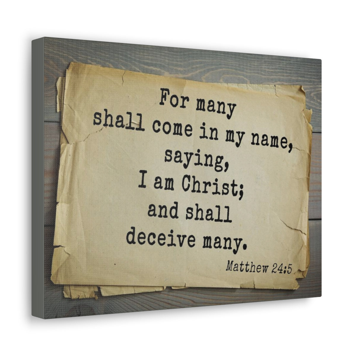 Scripture Walls I Am Christ Matthew 24:5 Bible Verse Canvas Christian Wall Art Bible Verse Print Ready To Hang Unframed-Express Your Love Gifts