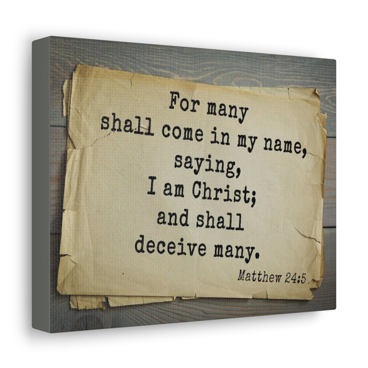 Scripture Walls I Am Christ Matthew 24:5 Bible Verse Canvas Christian Wall Art Bible Verse Print Ready To Hang Unframed-Express Your Love Gifts