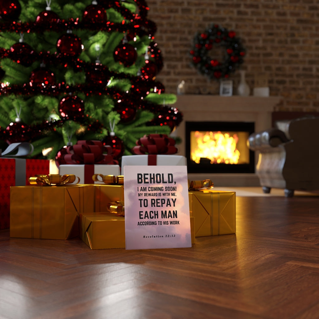 Scripture Walls I Am Coming Soon Revelation 22:12 Bible Verse Canvas Christian Wall Art Ready to Hang Unframed-Express Your Love Gifts