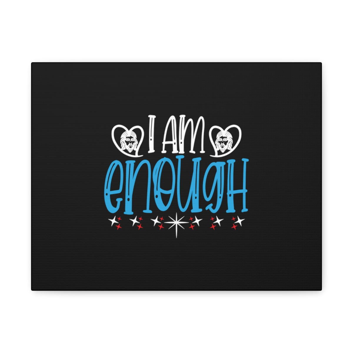 Scripture Walls I Am Enough Blue 2 Corinthians 12:9 Christian Wall Art Bible Verse Print Ready to Hang Unframed-Express Your Love Gifts